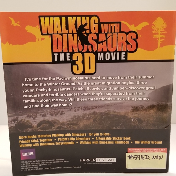 #594D 1 Book w Stickers Walking With Dinosaurs - Picture 2 of 3